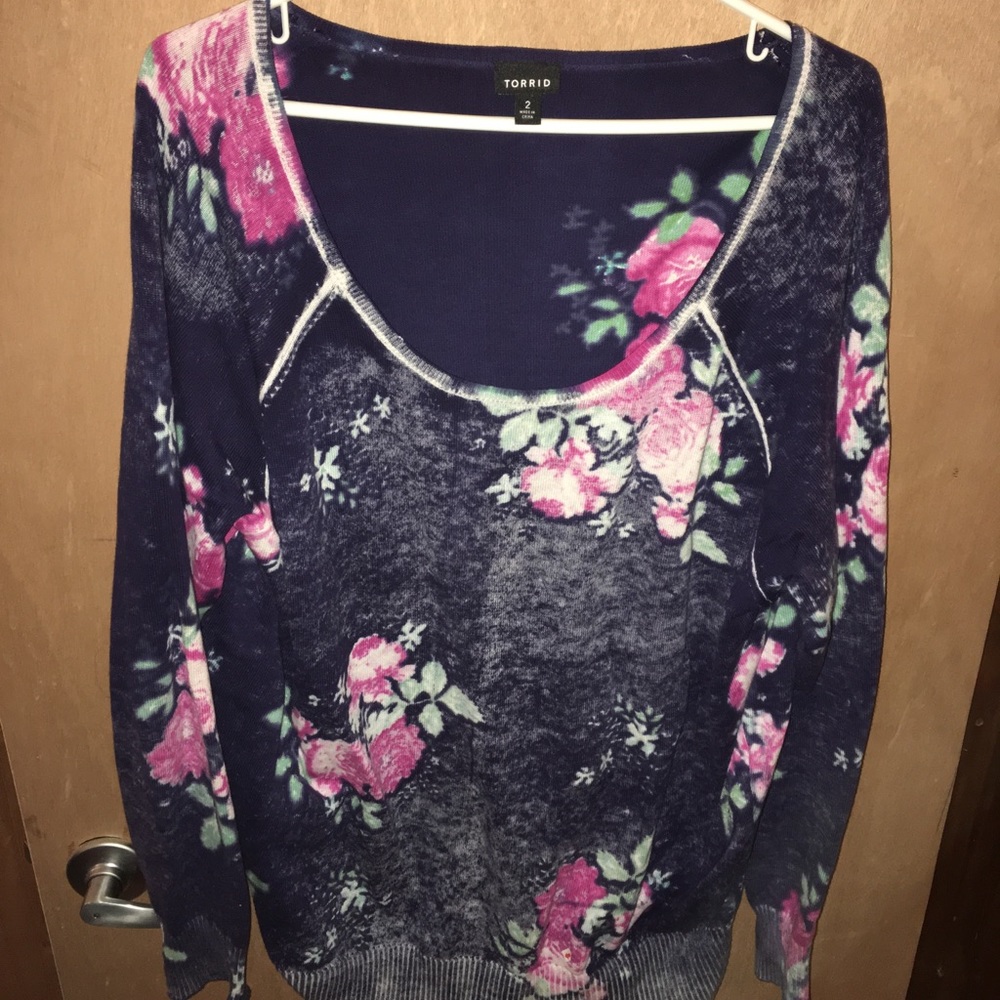Torrid floral sweater